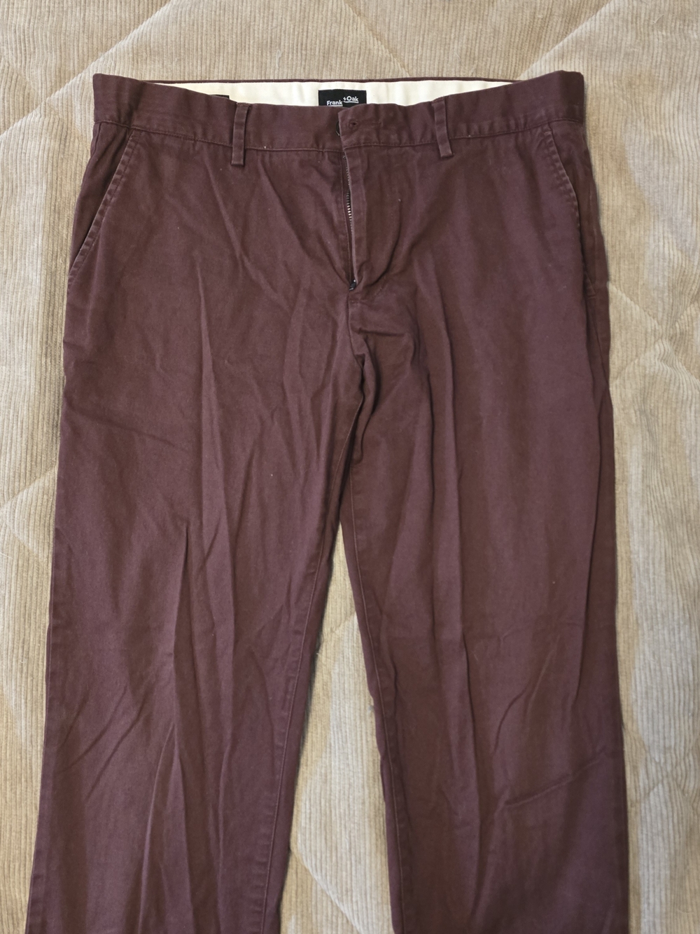 Frank & Oak Men's Maroon Chinos